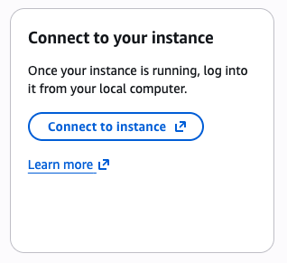 Connect to your instance